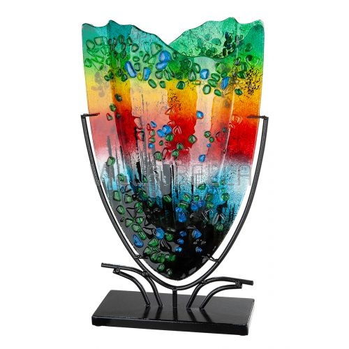 Glasart -  Vase- Rainbow hoch