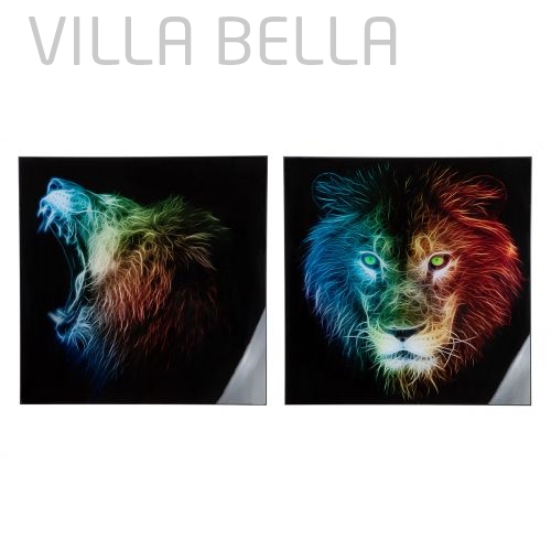 Art - Acryl Bild- Colorful Lion