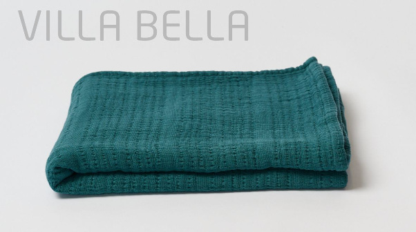 Tagesdecke Bio-Baumwolle — Volterra, ocean green
