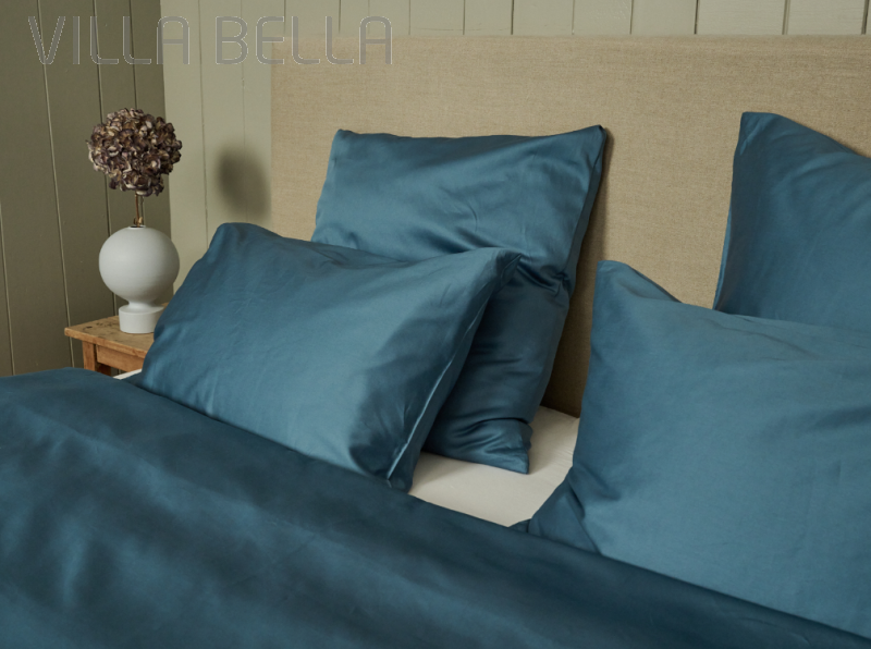 Bio-Baumwolle Satin — Braga Dusty Blue