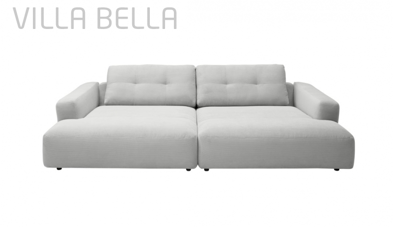 Big Sofa Nelio Feincord silver