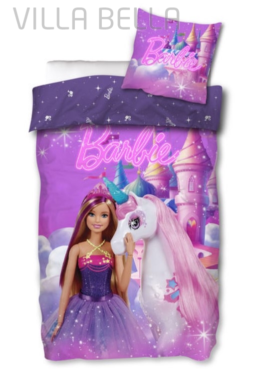 Princess Barbie - Baumwollbettwäsche Set 160x210 + 65x100 cm