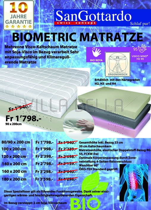 Biometric-Matratze