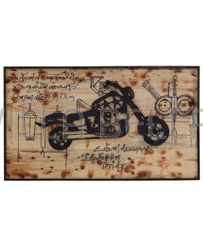 Wandschild Motocycle
